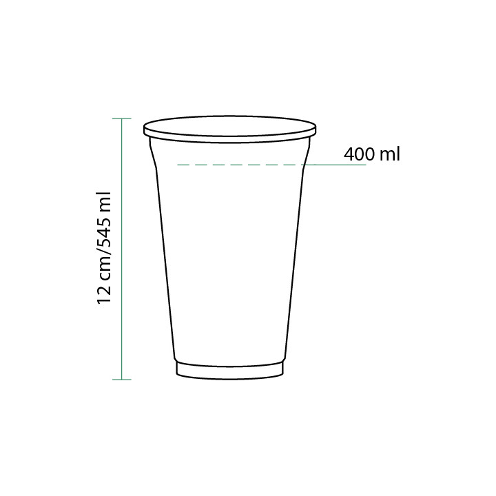 Plastic Cup PET Rigid 545ml Ø9,8cm (50 Units)