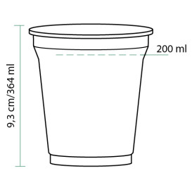 Plastic Cup PET 364 ml Ø9,5cm (75 Units)