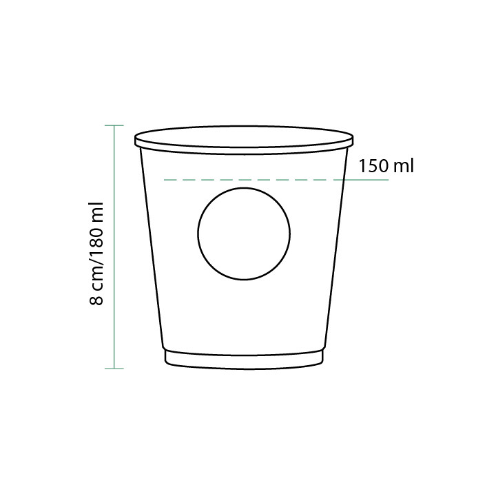 Paper Cup "Specialty to Go" 6 Oz/180ml Ø7,0cm (3000 Units)