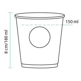 Paper Cup "Specialty" 6 Oz/180ml + Lid Ø7,0cm (1000 Units)