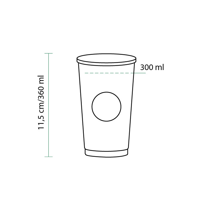 Paper Cup "Specialty to Go" 12 Oz/360ml Ø8,0cm (1100 Units)