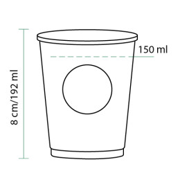 Paper Cup PLA Vending "BioWare" 6Oz/192ml Ø7,0cm (3000 Units)