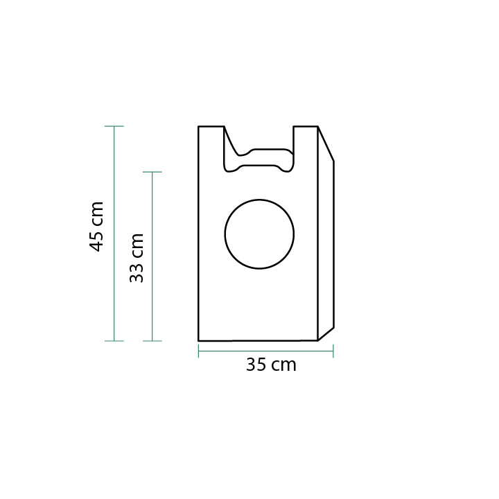 Plastic T-Shirt Bag 100% Biodegradable 35x45 cm (100 Units) 