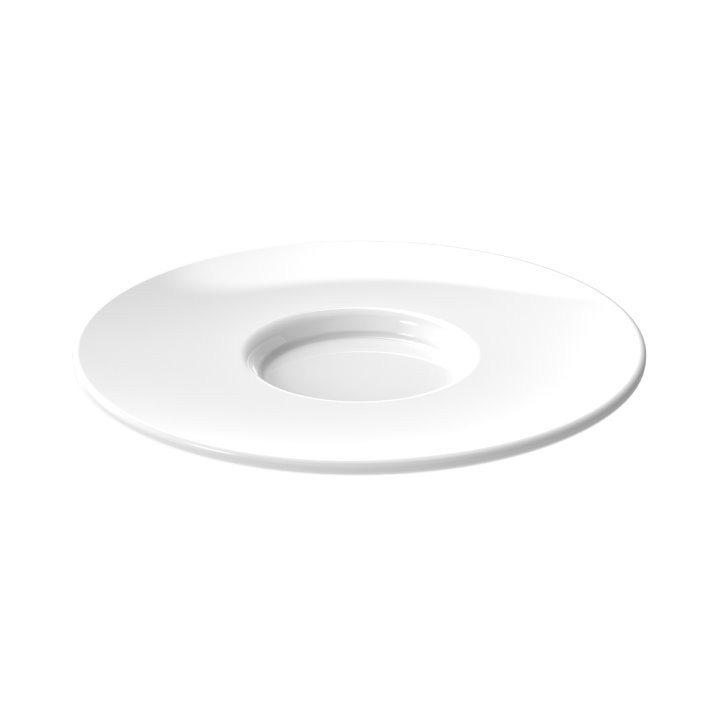 Reusable Plastic Plate SAN for Cup “Espresso” White 80ml (36 Units)
