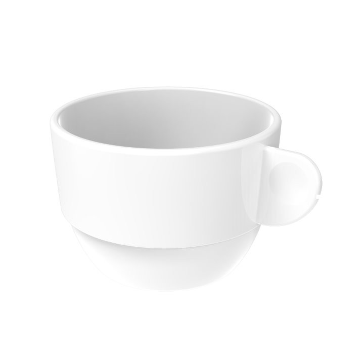 Reusable Plastic Cup SAN “Cappuccino” White 166ml (36 Units)