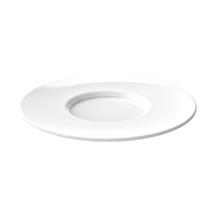 Reusable Plastic Plate SAN for Cup “Cappuccino” White 166ml (36 Units)