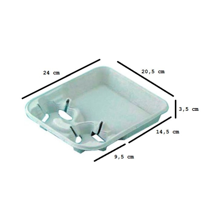 Paper Cup Carrier 2 Slots "Menu" (400 Units)