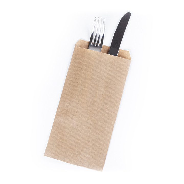 Paper Cutlery Envelopes Kraft Laid 11x24cm (1000 Units)