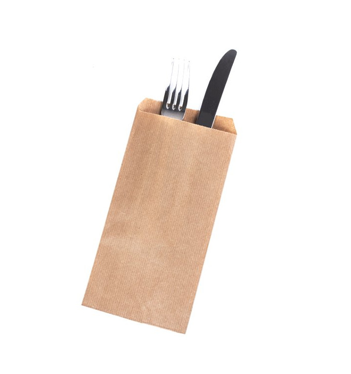 Paper Cutlery Envelopes Kraft Laid 9x24cm (1000 Units)