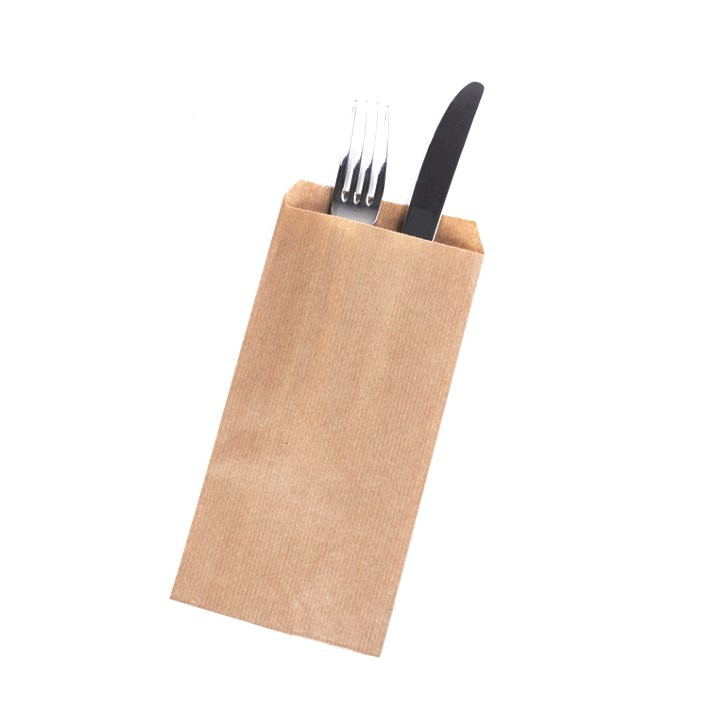 Paper Cutlery Envelopes Kraft Laid 9x24cm (125 Units)