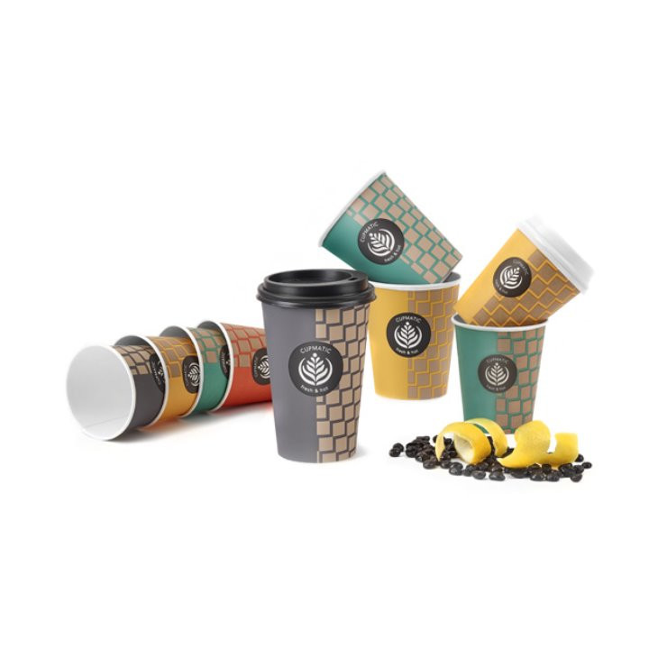 Paper Cup "Cupmatic" 8 Oz/210ml Ø7,0cm (100 Units)  