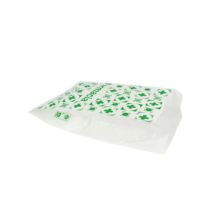 Paper Bag Pharmacy White 14+7x24cm (250 Units) 