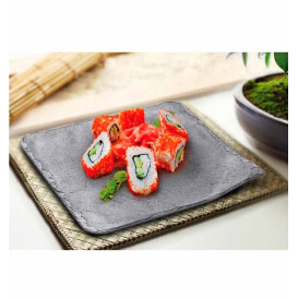 Plastic Tasting Plate Synthetic Slate PS 20x20cm (10 Units) 