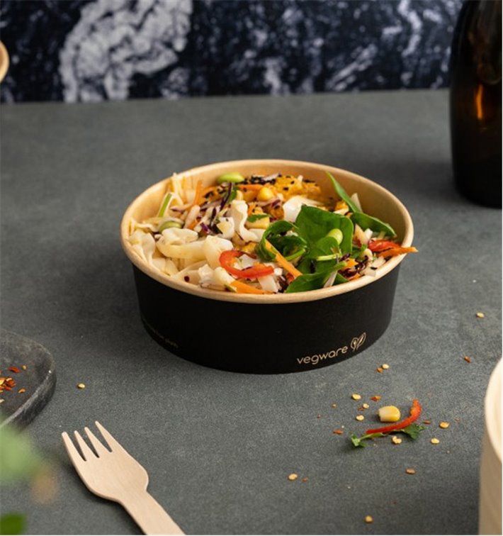 Black round container 750ml Series 150 for hot and cold food