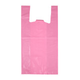 Plastic T-Shirt Bag 70% Recycled “Colors” Pink 42x53cm 50µm (40 Units) 