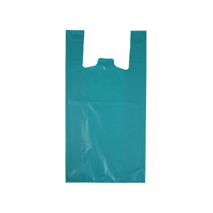 Plastic T-Shirt Bag 70% Recycled “Colors” Blue 42x53cm 50µm (1.000 Units)