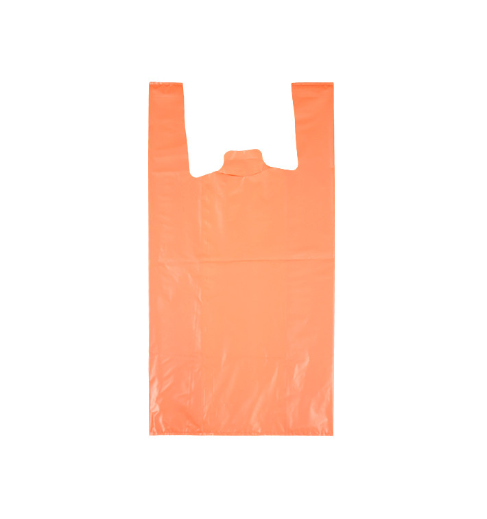 Plastic T-Shirt Bag 70% Recycled “Colors” Orange 42x53cm 50µm (1.000 Units)