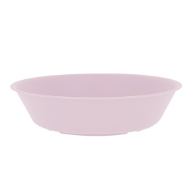Reusable Plate Deep Durable Mineral-Filled PP Pink Ø18cm (12 Units)