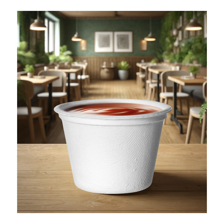 Sugarcane Container Bagasse White 120ml (1800 Units)