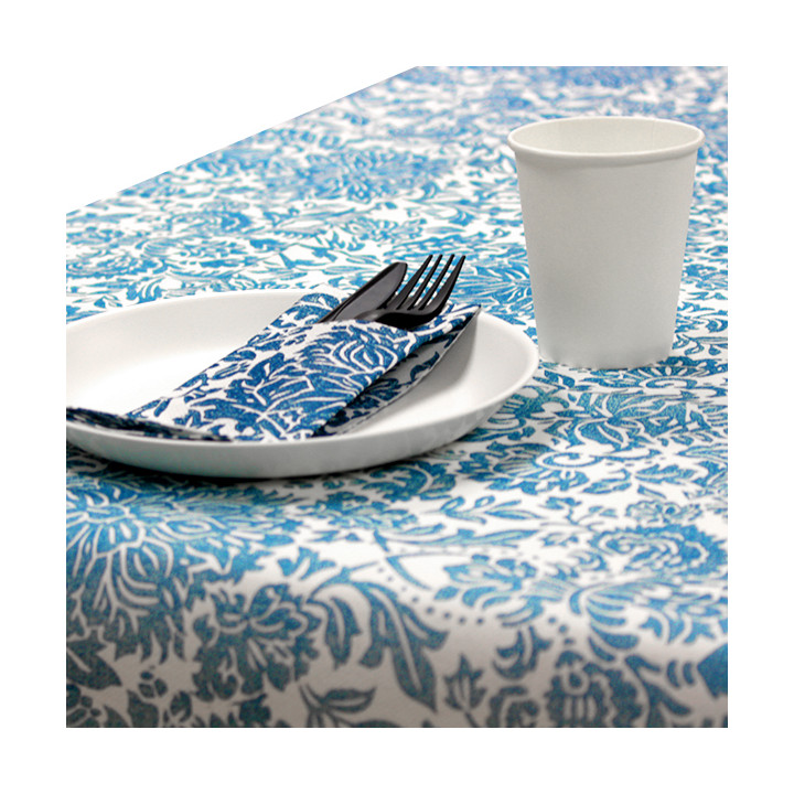 Airlaid Tablecloth Roll 0,4x48m "Versalles" Turquoise 50g/m² P30cm (1 Unit)