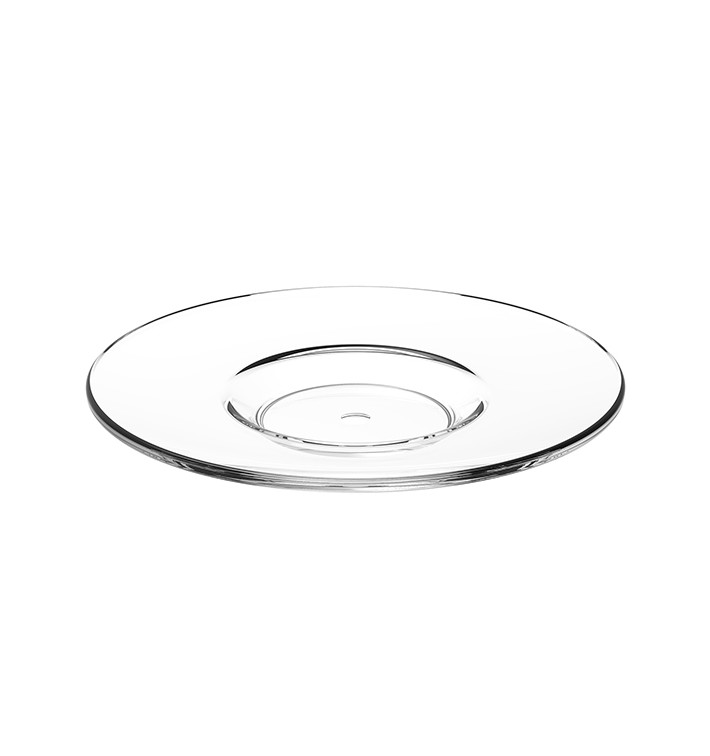 Reusable Plastic Plate SAN for Cup “Espresso” Transparent 80ml (36 Units)