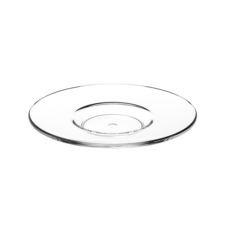 Reusable Plastic Plate SAN for Cup “Espresso” Transparent 80ml (36 Units)