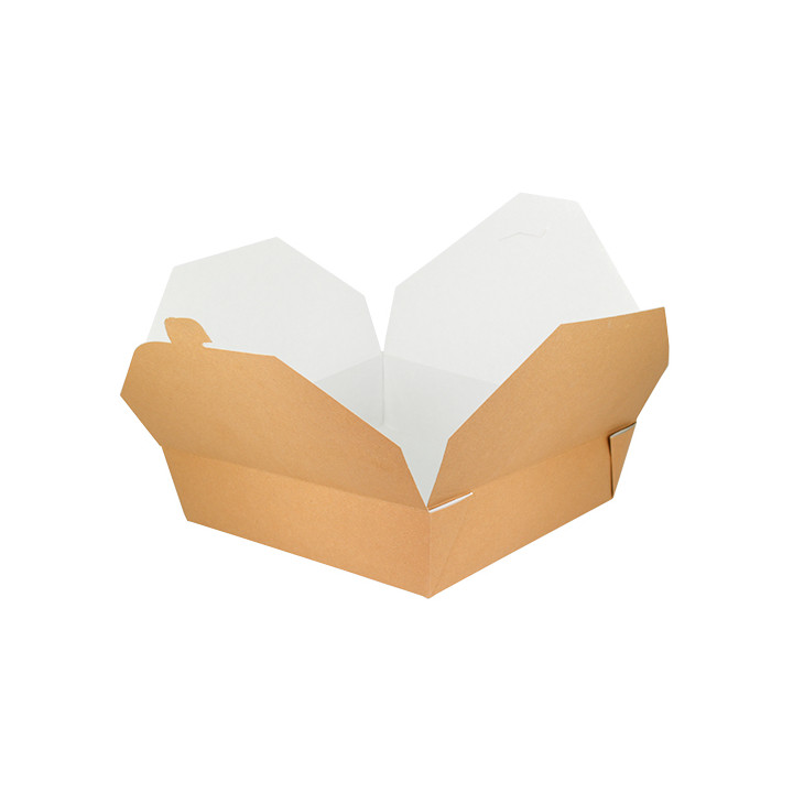 Paper Take-out Container "American" Natural 21,7x21,7x6cm 2910ml (140 Units) 
