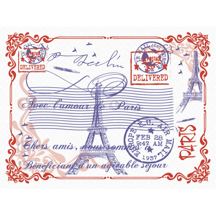 Placemat of Paper in White "Paris" 30x40cm 40g/m² (1.000 Units)