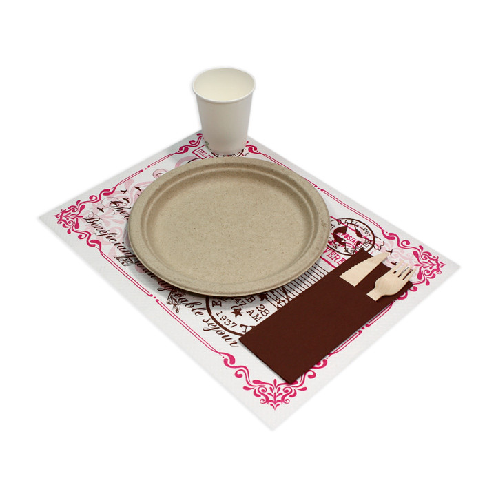 Placemat of Paper in White "Paris" 30x40cm 40g/m² (1.000 Units)