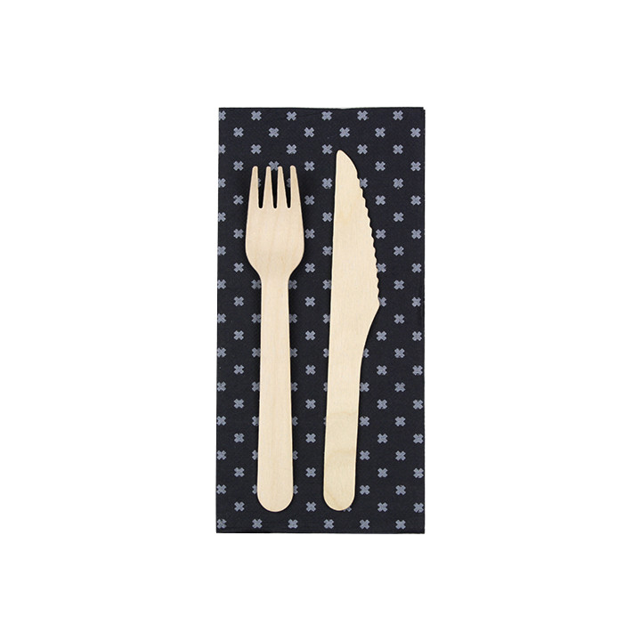 Paper Napkin Double Point "White Crosses"  1/8 40x40cm (1200 Units) 