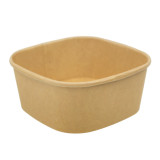 Paper Container Kraft Square 500ml 13x13x5,6cm (50 Units)