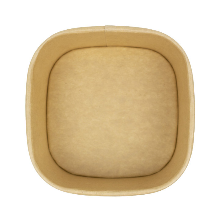 Paper Container Kraft Square 500ml 13x13x5,6cm (300 Units)