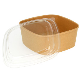Paper Container Kraft Square 1000ml 17x17x6,5cm (300 Units)