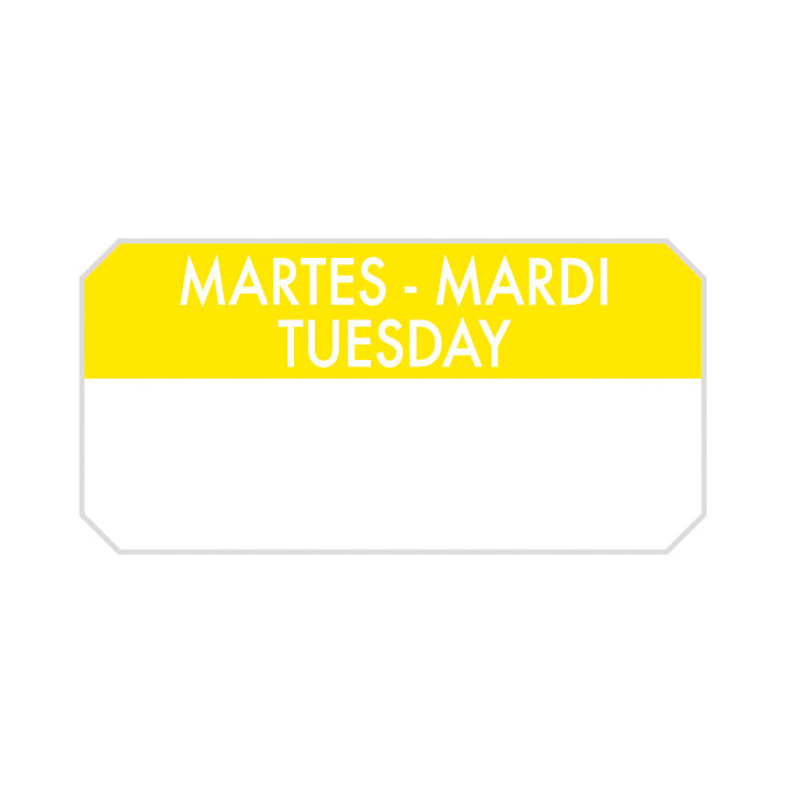 Self-Adhesive Rectangular Roll "Tuesday" 5x2,5cm (1.000 Units)