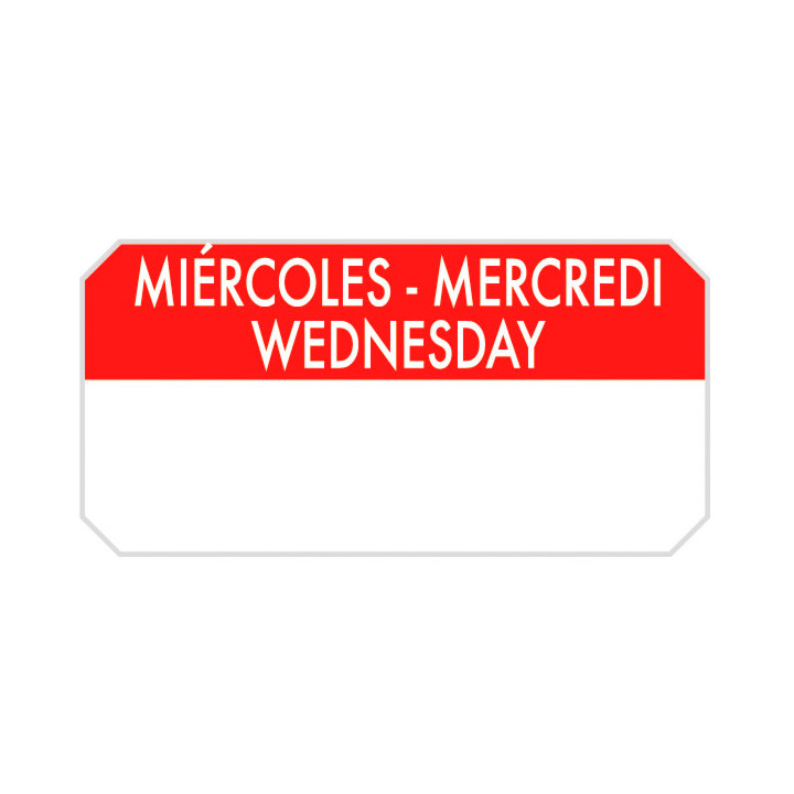 Self-Adhesive Rectangular Roll "Wednesday" 5x2,5cm (1.000 Units)