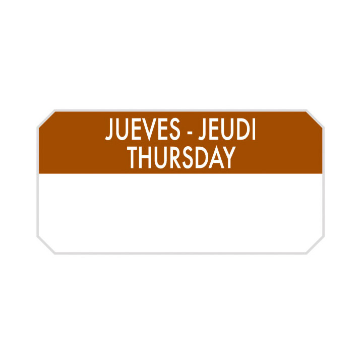 Self-Adhesive Rectangular Roll "Thursday" 5x2,5cm (1.000 Units)