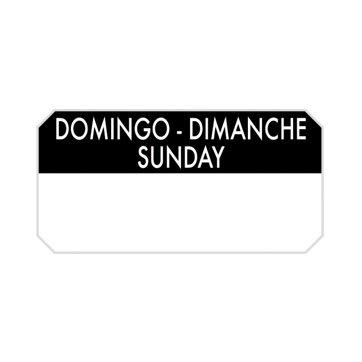 Self-Adhesive Rectangular Roll "Sunday" 5x2,5cm (1.000 Units)