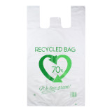 Plastic T-Shirt Bag 70% Recycled 80x90cm 50µm (50 Units)