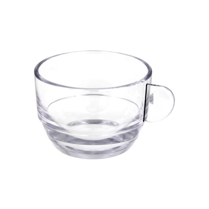 Reusable Plastic Cup SAN “Cappuccino” Transparent 166ml (36 Units)