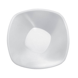 Plastic Bowl PP "Square" White 1250ml Ø21cm (3 Units) 