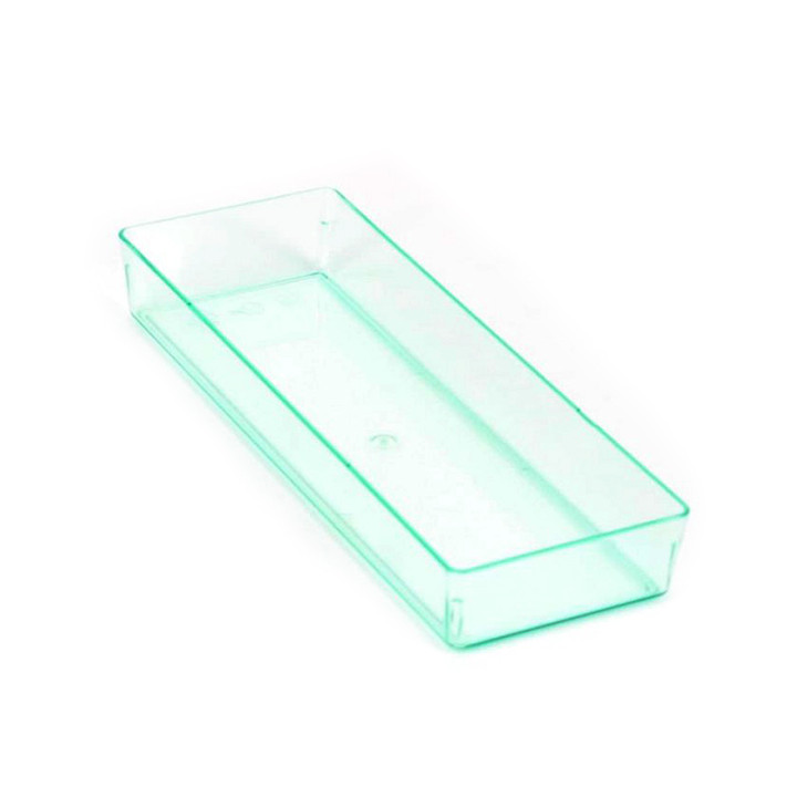 Plastic Tray PS Rectangular shape Water Green 13,1x4,6 cm (288 Units)