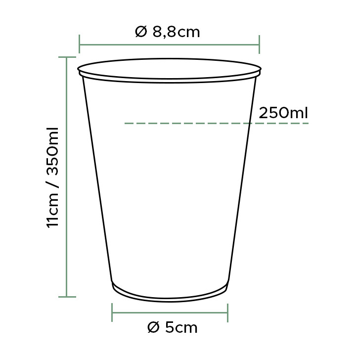 Plastic Cup PP Clear 350 ml (2000 Units)