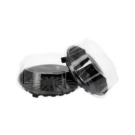 Cake Container APET Black Ø28,5cm (10 Units)