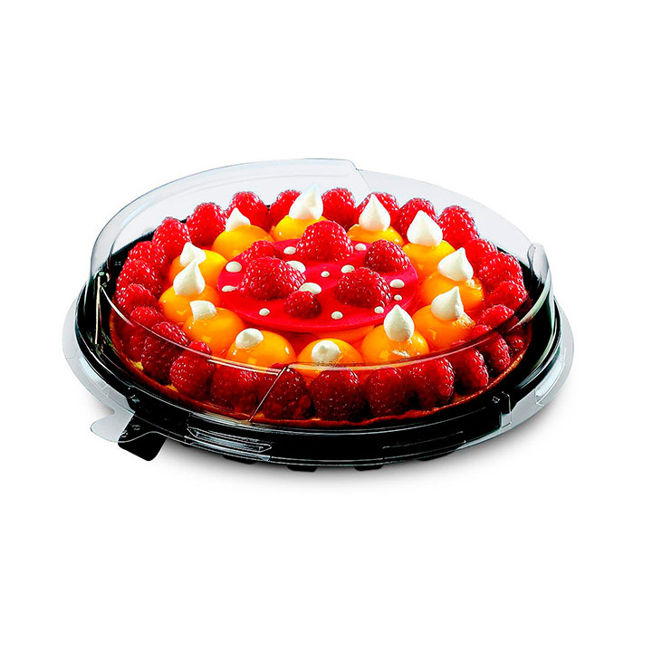 Lid for Cake Container APET Ø16x6cm (160 Units)