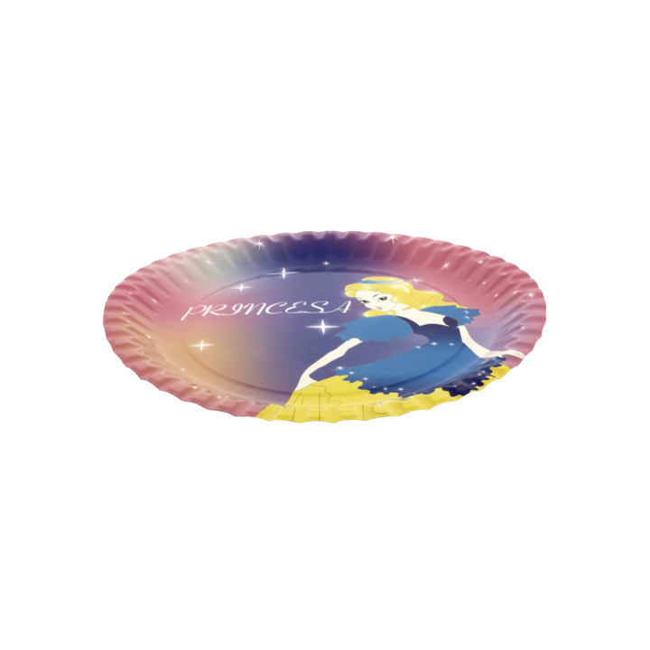 Paper Plate Princess Design 18cm (12 Units) 