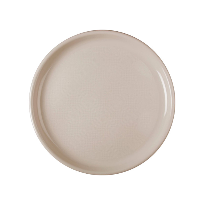 Plastic Plate for Pizza Beige "Round" PP Ø35 cm (12 Units) 