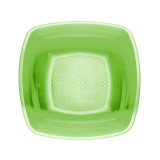 Plastic Plate Deep Lime Green Square shape PP 18 cm (25 Units) 