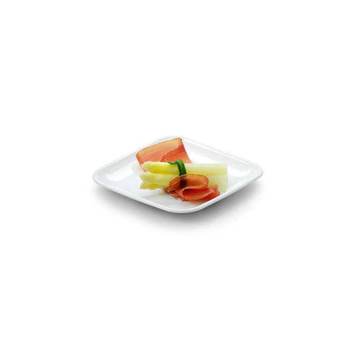 Plastic Tasting Plate PS White 6x6x1 cm (50 Units) 