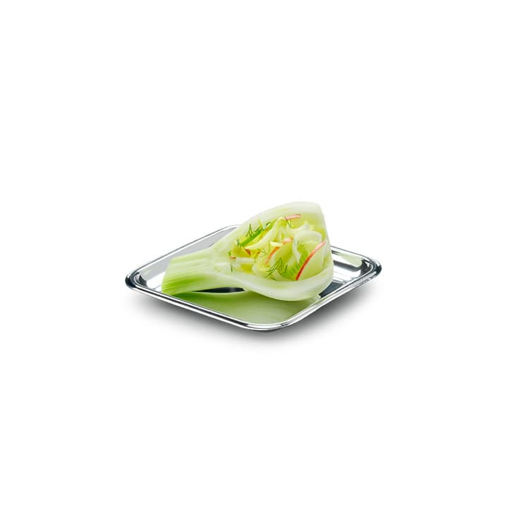 Plastic Tasting Plate PS Silver 6x6x1 cm (50 Units) 