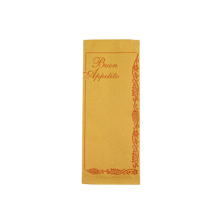 Paper Cutlery Envelopes with Napkin "Buon Appetito" (125 Units)